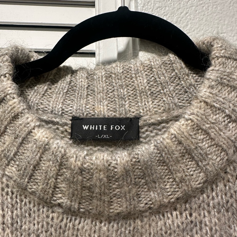 White Fox Boutique Gray Crew Neck Sweater